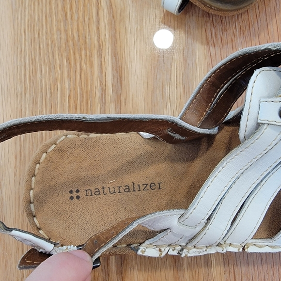 Naturalizer Leather Sandals Women's 9.5 White - Picture 4 of 6